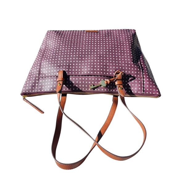 Fossil Rachel Hearts Vegan Leather Tote & BiFold Wallets Set - Picture 4 of 14